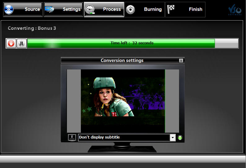 Blu-ray Converter processing video